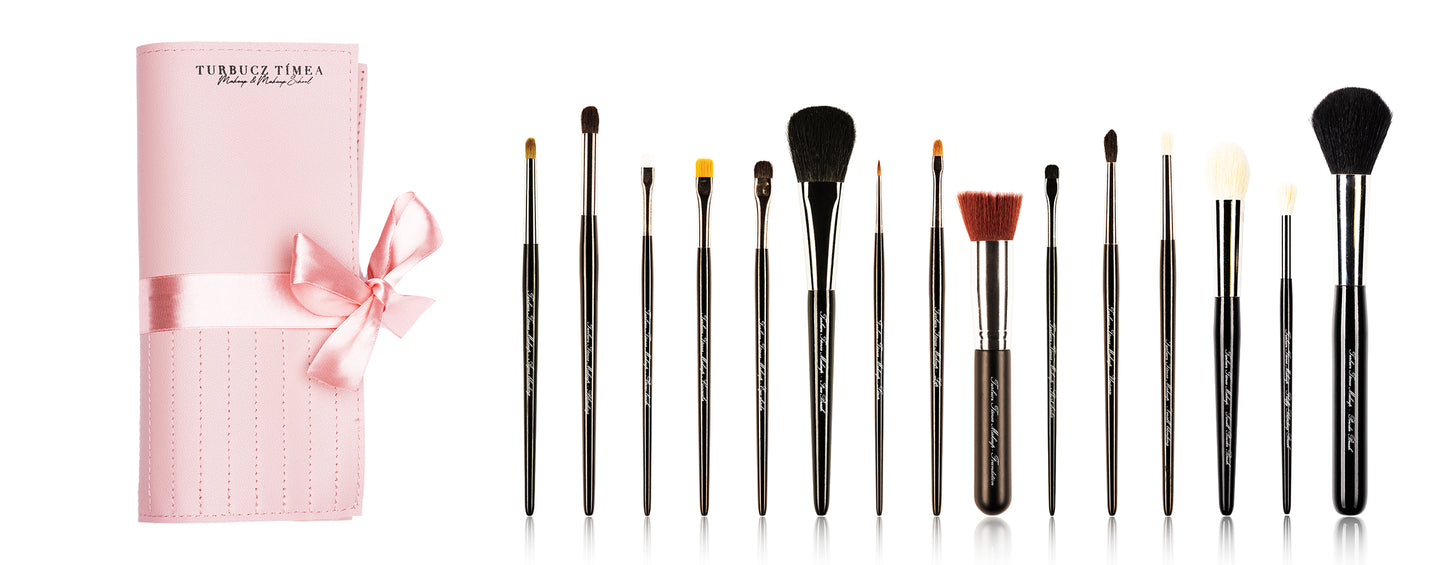 LEGÚJABB! ALL IN Turbucz Tímea Ecset Szett (ÖSSZES ECSET + TOK ) 16 db-os